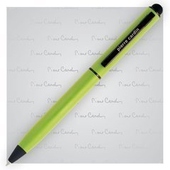 Długopis metalowy touch pen, soft touch PIERRE CARDIN Celebration Zielony