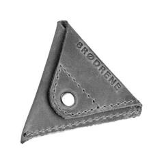 Szara skórzana bilonówka coin wallet BRØDRENE CW01 - min. zamówienie 20 / 50 / 100 szt.