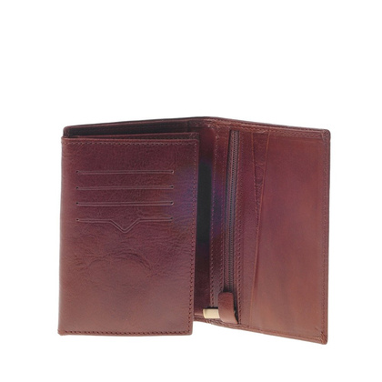 Portfel męski skórzany KEMER M6 Jasno brązowy - min. zamówienie 20 / 50 / 100 szt.