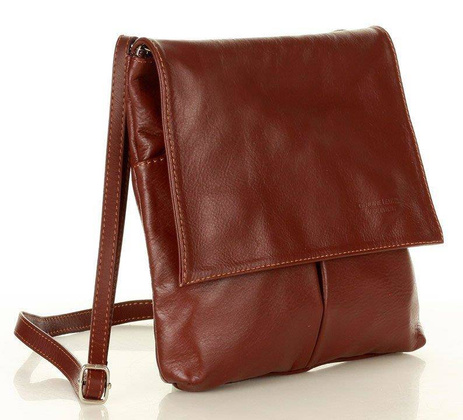 Listonoszka damska skórzana brąz migdałowy ASSISI - min. zamówienie 20 / 50 / 100 szt.