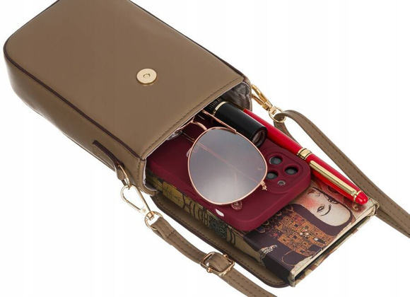 Mini torebka portfel ze skory ekologicznej