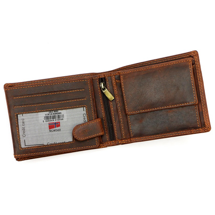 Portfel męski skórzany PELLUCCI UGLE N992 brązowy