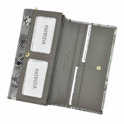 Portfel damski skórzany PELLUCCI SNR-122 RFID popiel