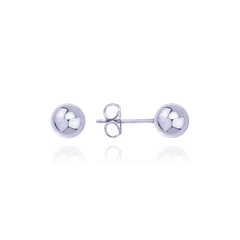 MINET Przyzwoite kolczyki z białego złota kulki Au 585/1000 1,00g