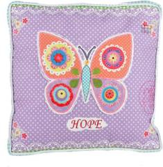 Poduszka fioletowa z motylem