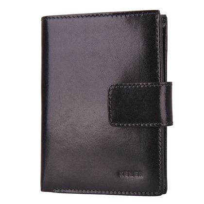 Portfel męski skórzany KEMER M 36 Czarny - min. zamówienie 20 / 50 / 100 szt.