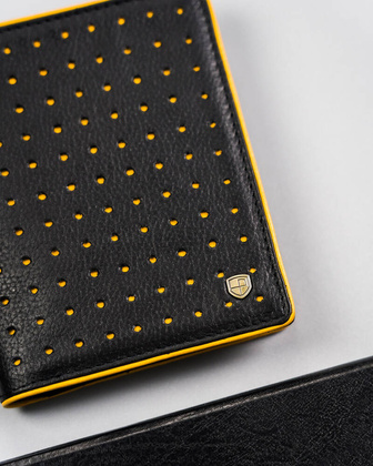 Skorzany sportowy portfel meski