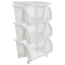 Wózek regał organizer 4-poziomowy na kółkach biały