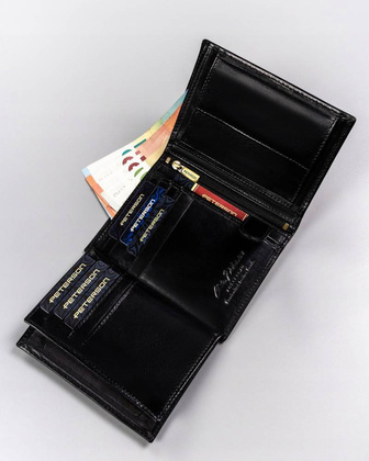 Duzy portfel meski ze skory naturalnej