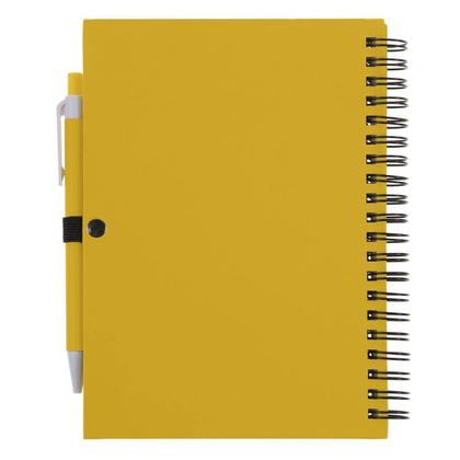 Notatnik ok. A5 z długopisem Żółty