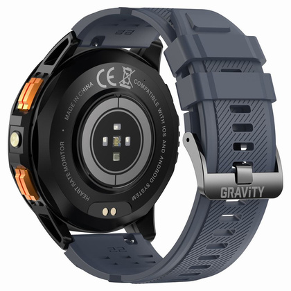 SMARTWATCH MĘSKI GRAVITY GT24-1 - LATARKA, DODATKOWY PASEK (sg033a)