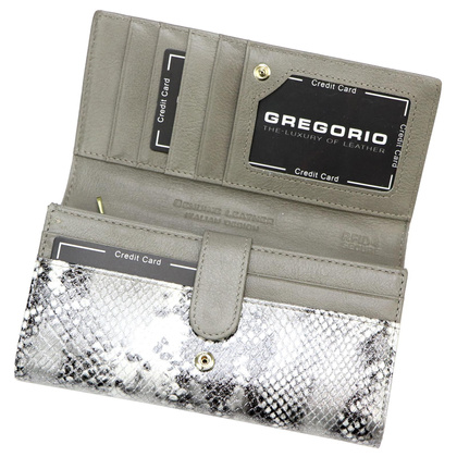 Portfel damski skórzany PELLUCCI SNR-102 popiel