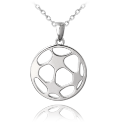 MINET Naszyjnik srebrny PIŁKA NOŻNA