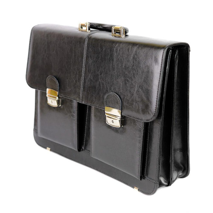 539 Teczka męska z 2 kieszeniami - czarna KEMER