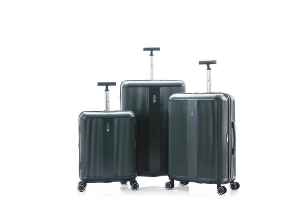 LYS Paris Porto Średnia twarda zielona walizka na kółkach 66 cm