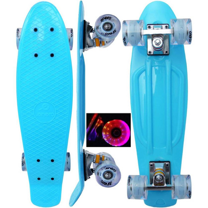 Deskorolka Plastikowa 22" Enero Niebieska Led