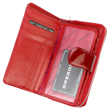 Portfel damski skórzany PELLUCCI CB-116 czerwony