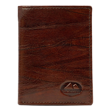 Skórzany męski portfel EL FORREST 854-23 RFID brązowy