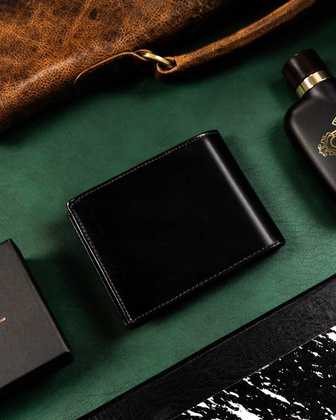 Skorzany portfel meski z systemem RFID