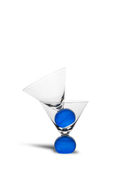 SZKLANKI SPICE 2-PAK, TRANSPARENTNY/NIEBIESKI