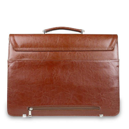 Skórzana teczka męska na laptopa brązowa aktówka - Pavone Nero Marsala 2164 BR