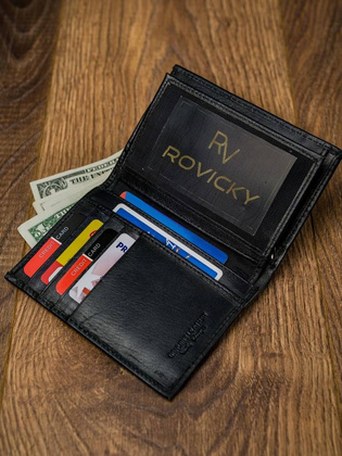 Skórzany portfel męski bez zapięcia