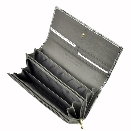 Portfel damski skórzany PELLUCCI SNR-122 RFID popiel