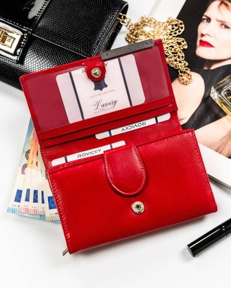 Portfel damski skórzany RD-21-GCL-4 RED
