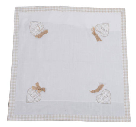 Obrus z sercem home 140x270cm