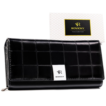 Duzy portfel damski ze skory naturalnej i ekologicznej