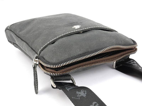 BH-321 NEBRASKA Torba na ramię skórzana Szara