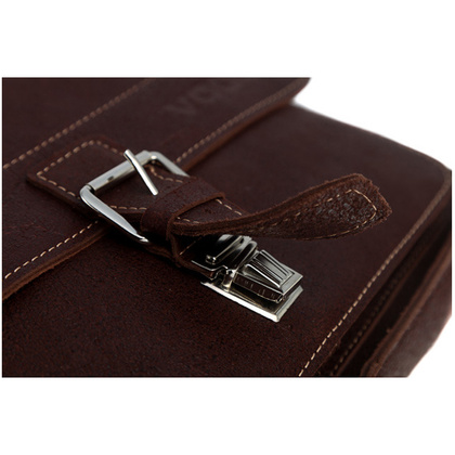 Skórzana torba na ramię teczka KEMER VOOC TC5 czarny