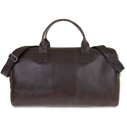 Podróżna torba na ramię ze skóry BRØDRENE R10 ciemny brąz smooth leather - min. zamówienie 20 / 50 / 100 szt.