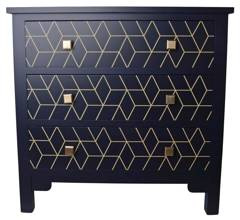 Komoda z trzema szufladami granatowa