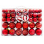 Komplet bombek bożonarodzeniowych 100szt. + gwiazda choinkowa, czerwono białe BSN66