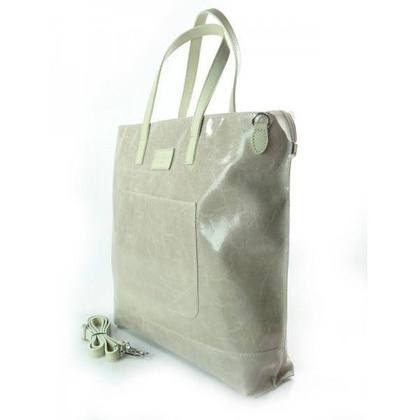 DUŻA TORBA SHOPPER BAG VERA PELLE NA RAMIĘ ŚWIECĄCA WŁOSKA SKÓRA A4 RÓŻ PUDROWY X87RR KEMER