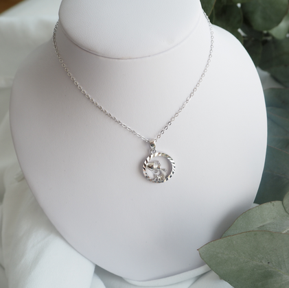 MINET Srebrny naszyjnik Zodiac WODNIK