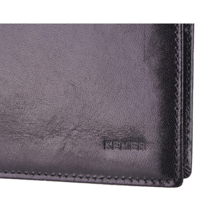 Portfel męski skórzany KEMER M 23 Czarny - min. zamówienie 20 / 50 / 100 szt.
