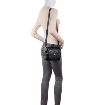 Skórzana listonoszka Canaletto o strukturze kropli – elegancja i funkcjonalność na co dzień TD655s258