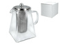 Czajnik szklany z zaparzaczem Srebrny