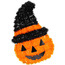 FIGURKA DEKORACYJNA DYNIA 35CM HALLOWEEN POMARAŃCZOWY PASEK