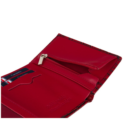Czerwony portfel damski Canaletto croco PD1135s96 RFID