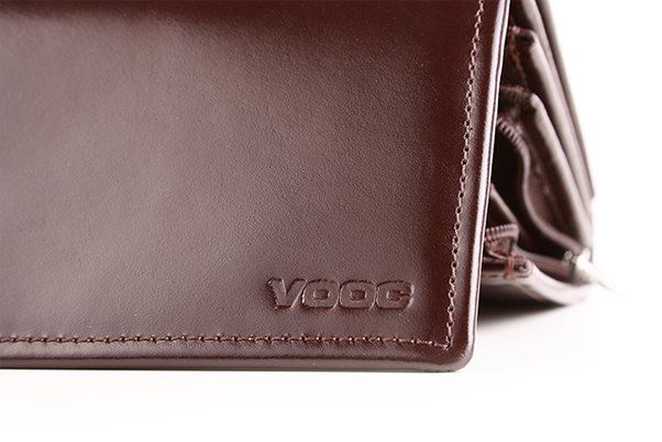 Duży skórzany portfel damski KEMER VOOC PPD5 Czerwony