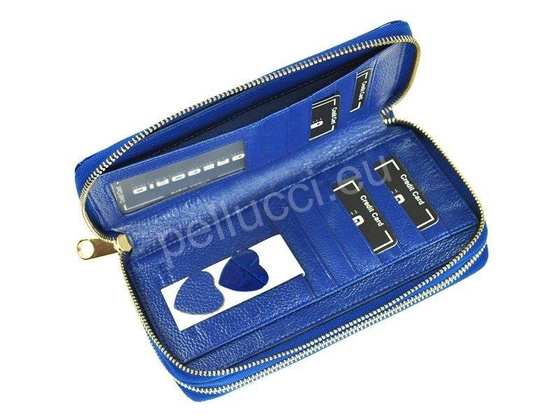 Portfel damski skórzany PELLUCCI BC-118 Ciemny Brąz