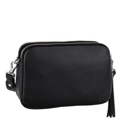 Torebka skórzana Canaletto z frędzlem i ozdobnymi zamkami – klasyka i funkcjonalność na co dzień TD725