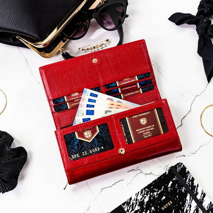 Portfel damski skórzany PELLUCCI PTN 42100-SH champagne