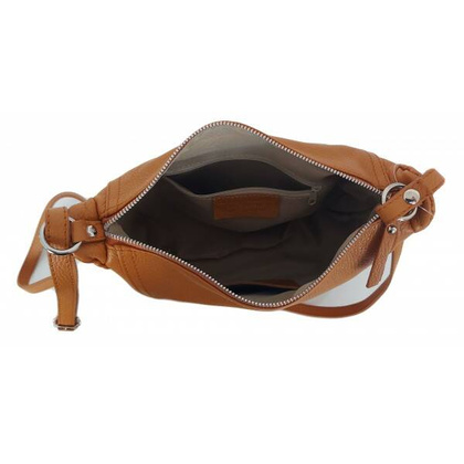 Duża pojemna Włoska skórzana listonoszka A5 Vera Pelle Camel VPLB25C