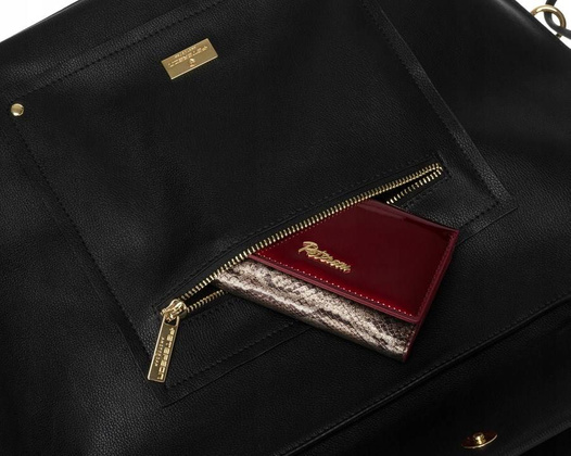 Duża, klasyczna shopperka damska ze skóry ekologicznej