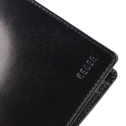 Portfel męski skórzany KEMER 304-ID Czarny - min. zamówienie 20 / 50 / 100 szt.