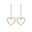 KOLCZYKI WISZĄCE DELIKATNE SERCA CYRKONIE K1501